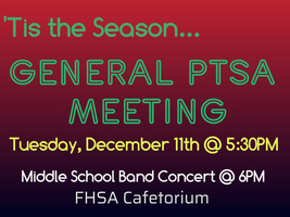 PTSA Meeting and Band Concert